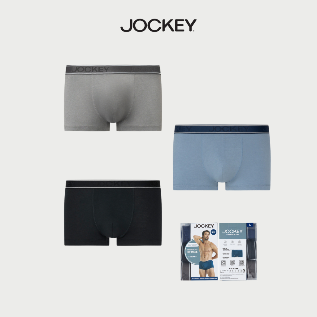 [XẢ KHO] Combo quần lót nam Jockey Viscose dáng Trunk - J4022