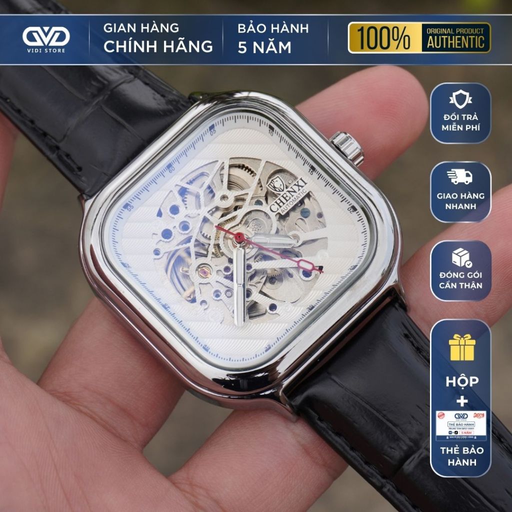 ĐỒNG HỒ CƠ  AUTOMATIC CHÍNH HÃNG CHENXI / THIẾT KẾ ĐEO TAY TINH TẾ, CÁ TÍNH, THỂ THAO SIZE 40MM