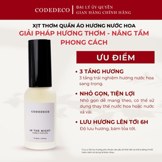 Xịt thơm hương nước hoa CODEDECO In The Night 30ml Ngọt ngào, Nồng nàn độ lưu hương lên tới 6h