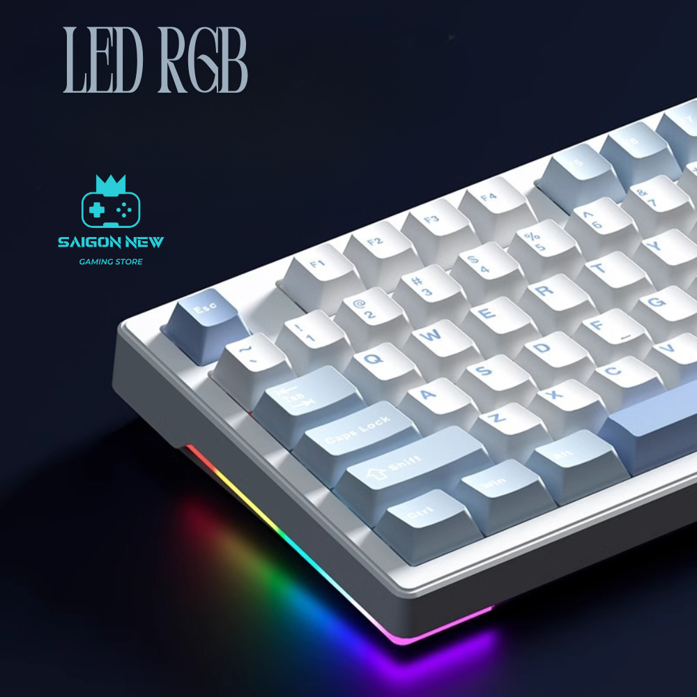 Bàn phím cơ không dây Weikav WK87 - Hỗ trợ hotswap mạch xuôi - LED RGB có app - 3 mode kết nối | BigBuy360 - bigbuy360.vn