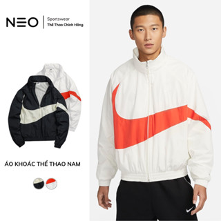 Áo Khoác Thể Thao Vải Gió Có Mũ Chống Thấm Nước N.KE Big Swoosh Woven Jacket Ver 2 Neoshopvn JM465