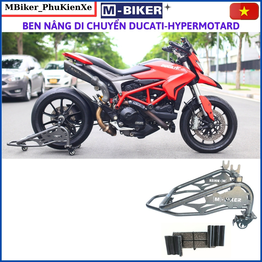 Ben nâng xe DUCATI_ HYPERMOTARD, Ben nâng ducati_ di chuyển xe máy motor pkl, mbiker