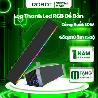 Loa Thanh Soundbar Bluetooth ROBOT RB680 Công Suất 10W Nghe Nhạc 5h Bass Trầm Mạnh Mẽ - Hỗ Trợ Kết Nối USB/ AUX/ Thẻ Nhớ