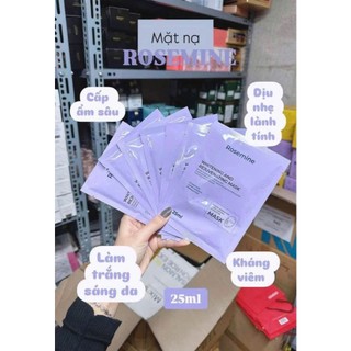  Combo 10 Mặt nạ ROSEMINE WHITENING AND REJUVENATING MASK trắng da phục hồi hạn dùng 2028 