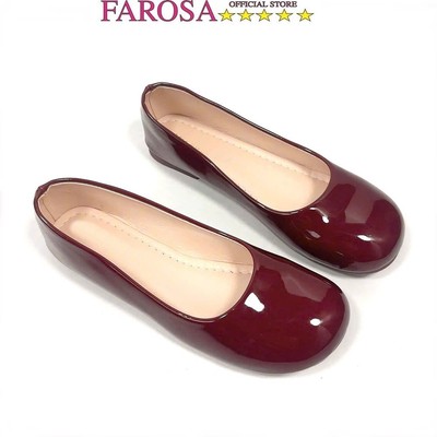 Giày búp bê nữ đế dẻo FAROSA -TH99 giày đề bằng chất da bóng mềm cực êm chân