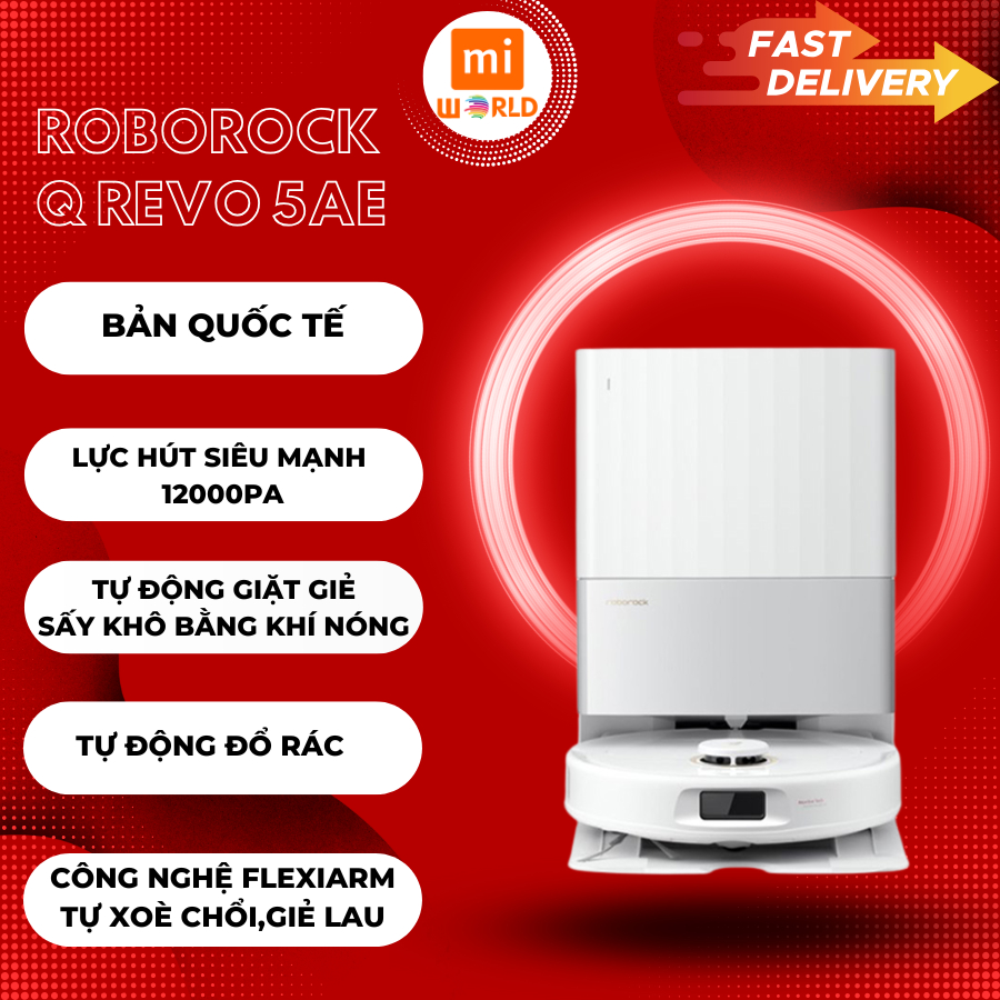 Robot hút bụi lau nhà Roborock Qrevo 5AE – Hàng Chính Hãng