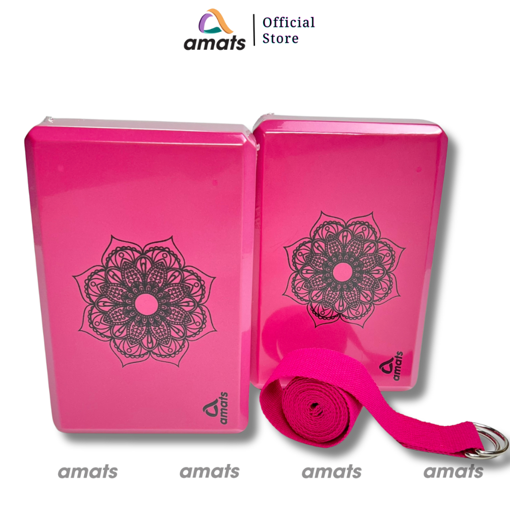 Combo 2 Gạch Tập Yoga 220gr Và Dây Tập Yoga 1.83m