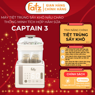 Máy tiệt trùng sấy khô nấu cháo thông minh tích hợp máy hâm sữa FATZBABY Captain 3 FB4326SL tiện lợi