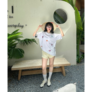 Áo thun họa tiết thêu local brand Whether Or Not tay lỡ form rộng unisex nam nữ Buddie