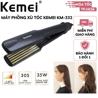 Máy Dập Xù Kemei KM332, Máy Bấm Xù Bấm Mè Làm Phồng Chân Tóc Bản Lớn KemeiVN