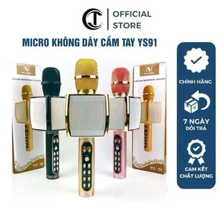 Mic Bluetooth YS-91, kiểu dáng đẹp, míc hát nhẹ, giá mềm