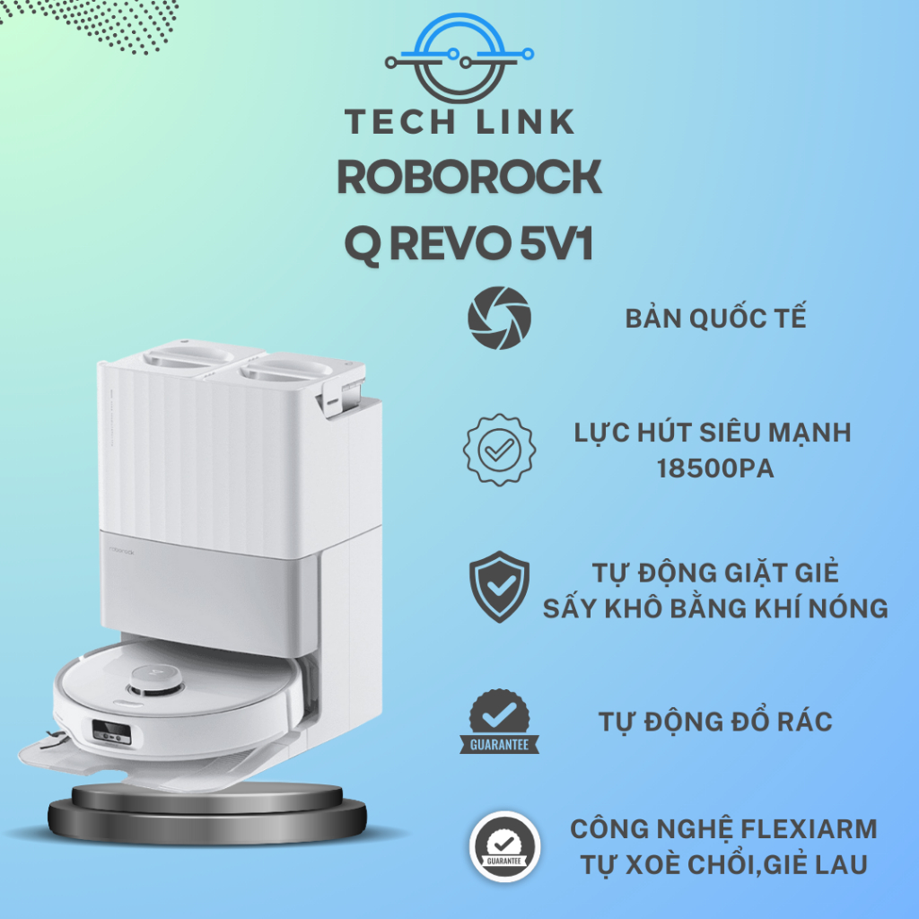 Robot hút bụi lau nhà Roborock Q Revo 5V1 – Bản Quốc Tế
