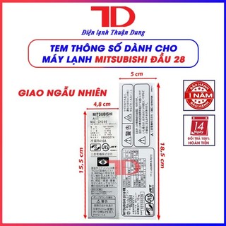 Tem thông số máy lạnh MITSUBISHI nội địa