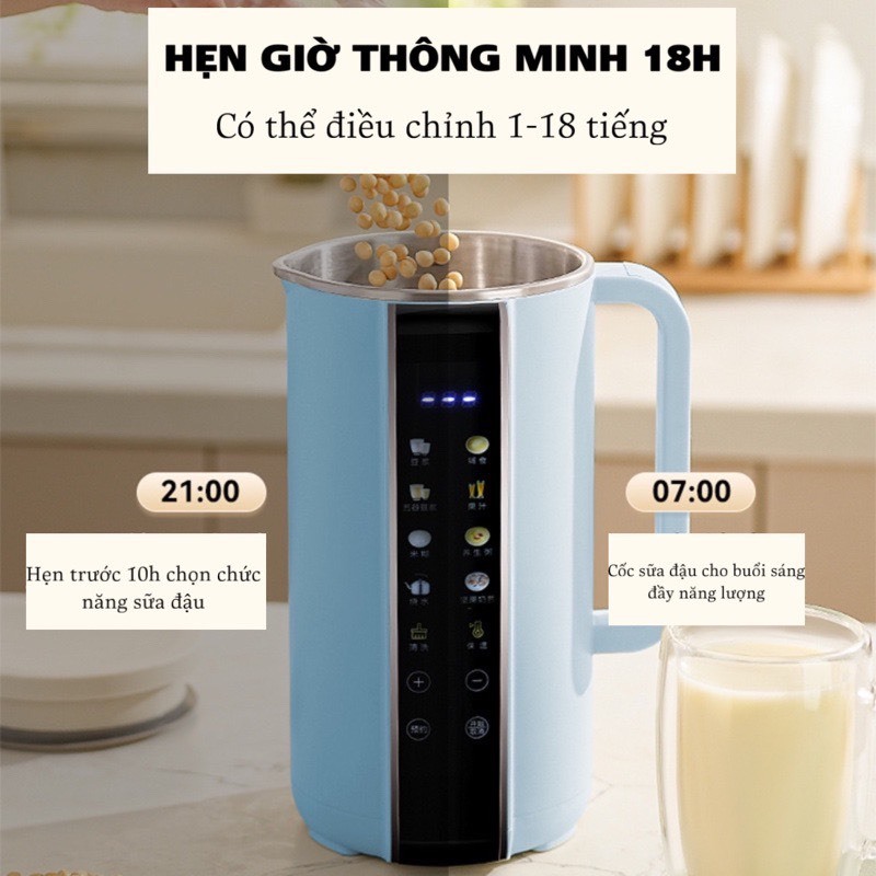 Máy Làm Sữa Hạt Wings 1.2L -  Chế Độ Tạm Dừng - Lưỡi Dao 10 Cánh - Bảo Hành 24 Tháng