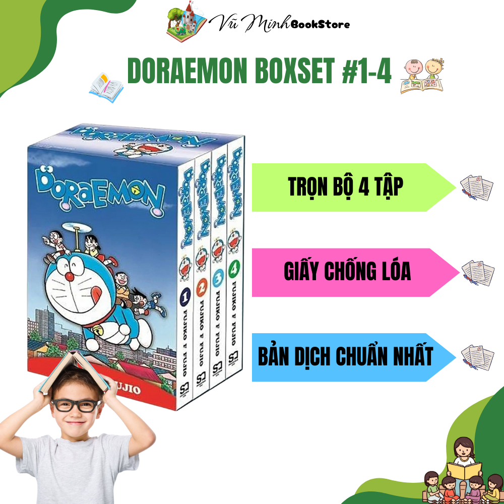 Sách - Books - Doraemon BoxSet #1-4 NXB Kim Đồng
