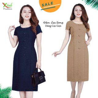 Đầm Suông Phối Nút Che Bụng Gọn Eo ThoiTrangXinh DL508DL509DL510DL777