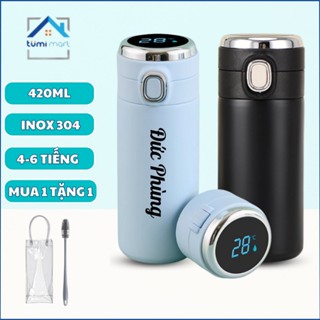  Bình Giữ Nhiệt Hiển Thị Nhiệt Độ 420ml Cho Bé Mang Đi Học Giữ Nhiệt 4-8h Chất Liệu Inox 304 An Toàn Sức Khoẻ 
