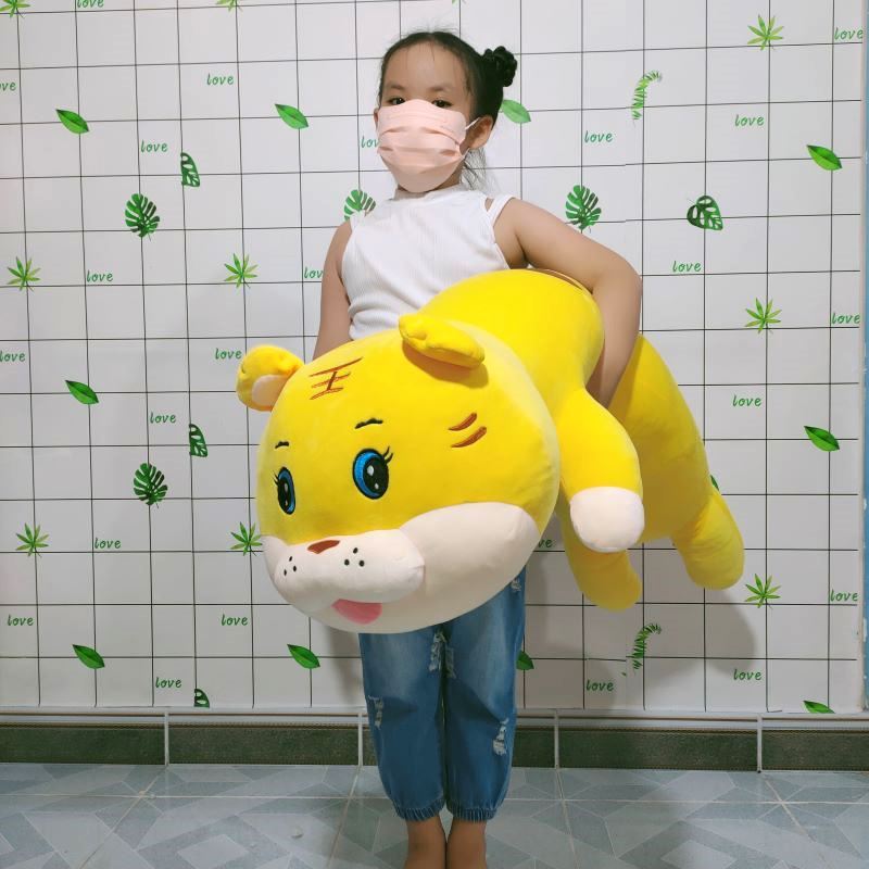 [TẶNG GẤU BÔNG TRÀ SỮA] GẤU BÔNG HỔ ÔM GỐI HỔ CHO BÉ VẢI MINISO 4 CHIỀU LÔNG MỊN