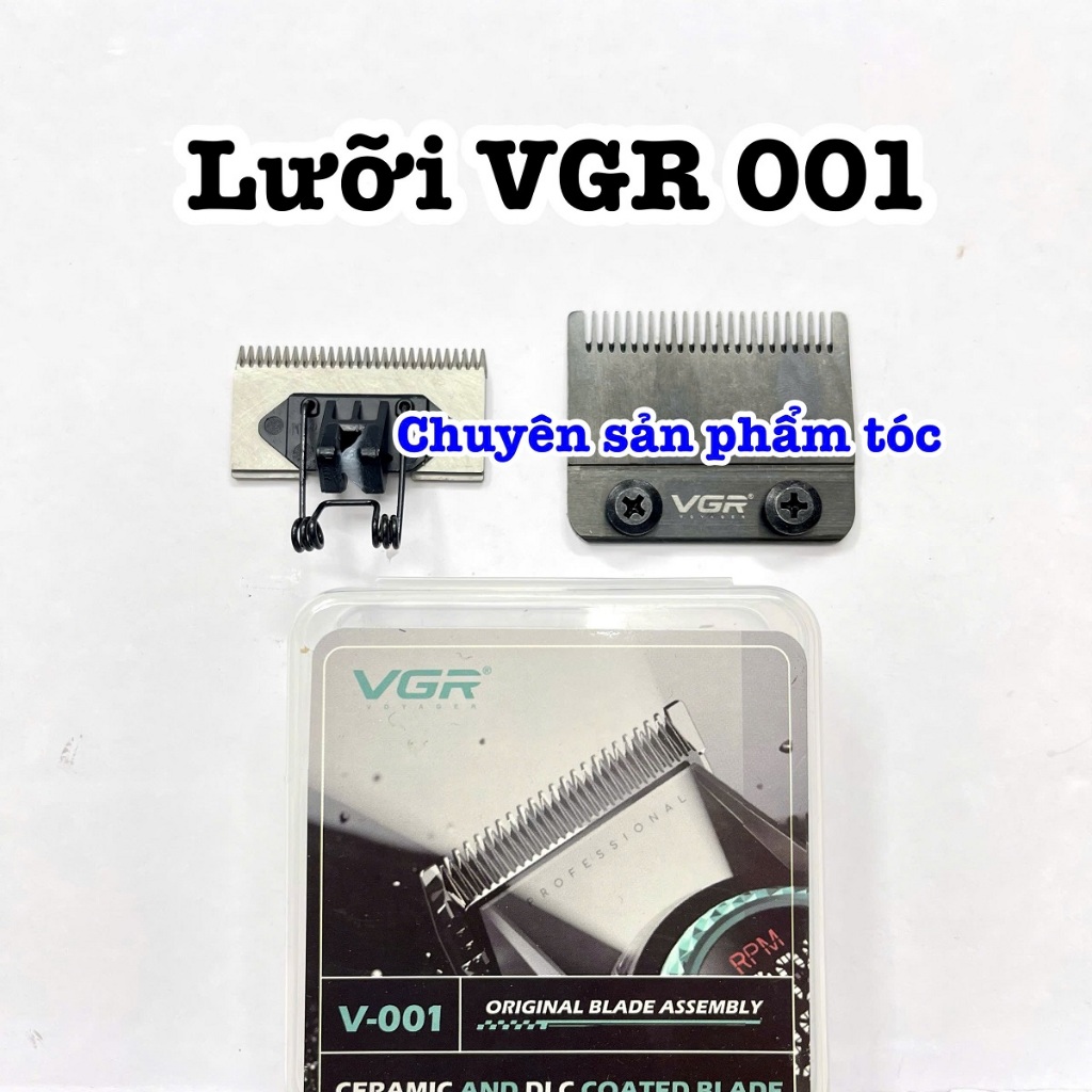 ✅VGR Lưỡi Tông Đơ VGR 001 Cao Cấp Chính Hãng - Bộ Lưỡi Trên & Dưới Thép Không Gỉ Siêu Bén - Thay Thế