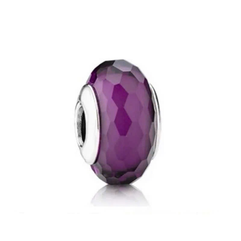 ( HÀNG CAO CẤP ) CHARM BẠC S925 THUẦN KHIẾT THUỶ TINH MÀU TÍM