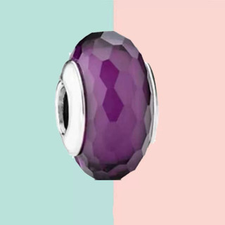 ( HÀNG CAO CẤP ) CHARM BẠC S925 THUẦN KHIẾT THUỶ TINH MÀU TÍM