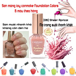  Sơn móng tay Canmake Nail Tokyo foundation Color ,màu 06 Sheer Apricot ,màu Mơ trong suốt,màu văn phòng công sở 