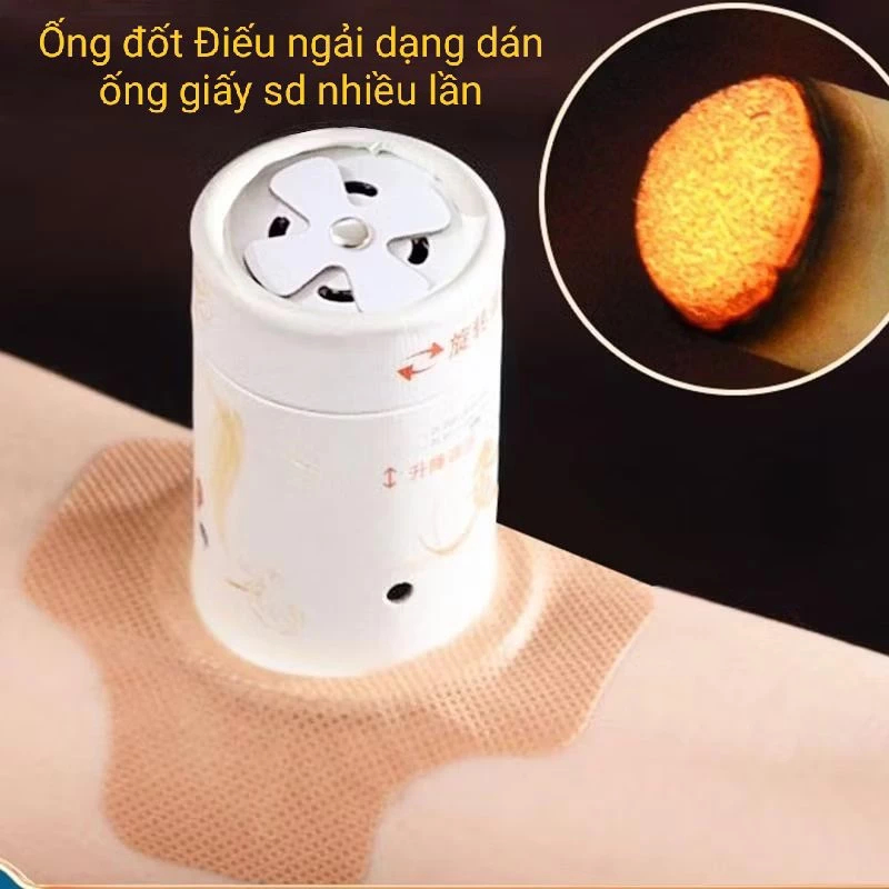 Hộp xông ngải cứu, Điếu ngải dạng dán ống giấy dùng nhiều lần