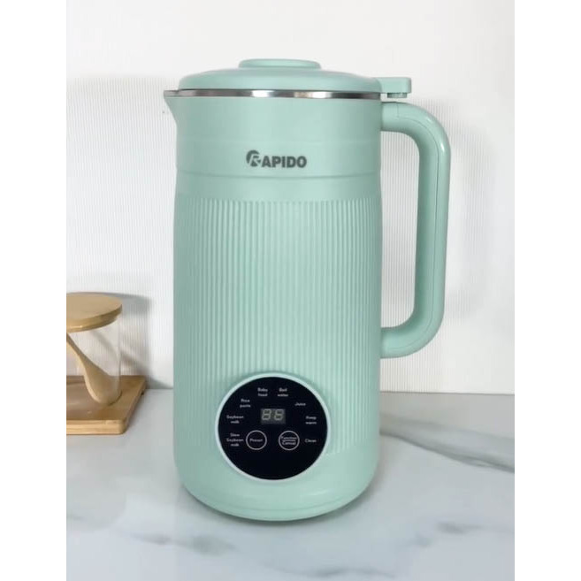 Máy xay nấu sữa hạt Rapido dung tích 600ml, 1200ml 6 chức năng xay nấu, Độ ồn thấp, hoạt động êm