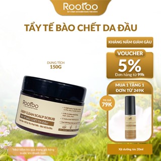 Tẩy Tế Bào Chết Da Đầu Rootoo Thuần Tự Nhiên Giúp Sạch Sâu Da Đầu, Ngăn Ngừa Rụng Và Chống Bết Tóc (300g)