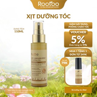 Xịt Dưỡng Tóc Rootoo Thuần Tự Nhiên Giúp Dưỡng Ẩm, Kích Thích Mọc Tóc Và Phục Hồi Hư Tổn (20ml/110ml)