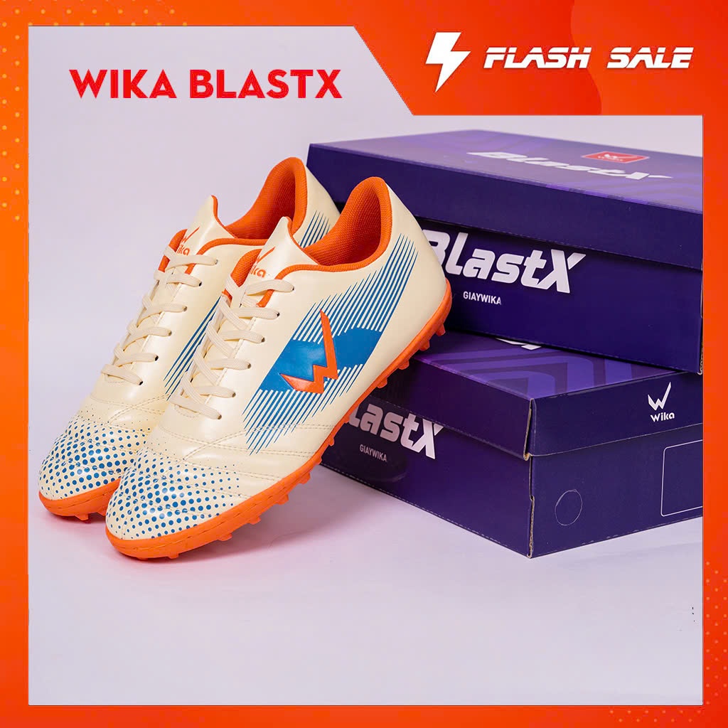 Giày Bóng Đá Wika Blash Chính Hãng Da Phủ Pu Cao Cấp Chống Bong Tróc, Đế Mềm Dẻo, Đinh Bám Sân