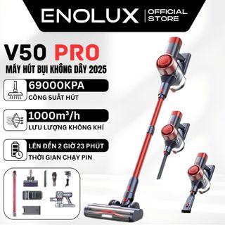  Máy hút bụi không dây thông minh ENOLUX Vacuum V-SERIES V50 PRO Lau Nhà Ga Giường Nệm Đệm Lông Sàn Ô Tô Thông Minh 