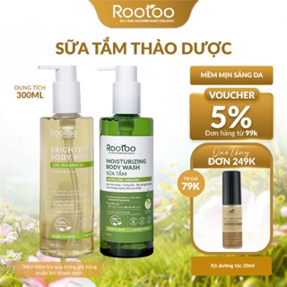 Sữa Tắm Dưỡng Ẩm Rootoo Thuần Tự Nhiên Giúp Da Mềm Mịn, Sáng Đều Màu, Cải Thiện Da Mụn (300ml)