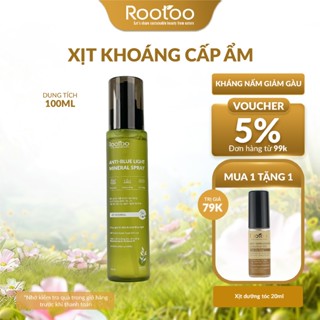 Xịt Khoáng Rootoo Thuần Tự Nhiên Chống Ánh Sáng Xanh, Dưỡng Ẩm, Cân Bằng Độ pH, Se Nhỏ Lỗ Chân Lông, Phục Hồi Da (100ml)