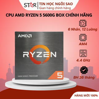  CPU AMD Ryzen 5 5600G | AM4 Upto 4.40 GHz 6C 12T 16MB Box Chính Hãng - Bảo hành 36 tháng 