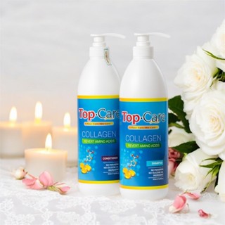 Cặp dầu gội Top Care Collagen 950ml Phục hồi tóc hư tổn Gội xả Topcare collagen thơm hương nước hoa