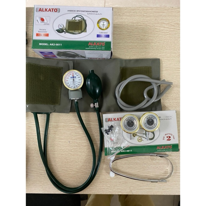 ❤️ [TRỌN BỘ] Dụng cụ Máy đo huyết áp cơ Alkato AK2-0811 Kèm Ống Nghe y tế,Dụng cụ Máy Đo Huyết Áp Cơ