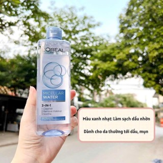 Nước tẩy trang LOreal Paris đa năng 3in1 tươi mát 400ML (L'Oreal Paris - Xanh Nhạt)