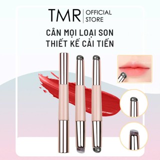 Cọ Môi Silicone màu hồng TMR có 2 Đầu Cọ silicon tán son và Cọ Che Khuyết Điểm để đánh môi