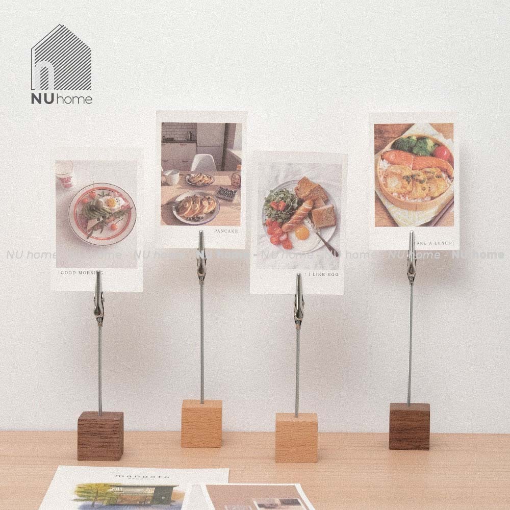 Đế gỗ kẹp ảnh, giấy note - Kuri | NU Home | được thiết kế đơn giản đẹp mắt với chân đế bằng gỗ