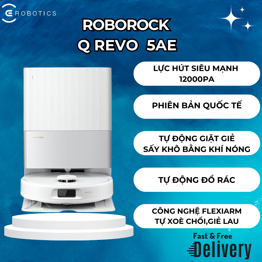 Robot hút bụi lau nhà Roborock Qrevo 5AE – Hàng Chính Hãng