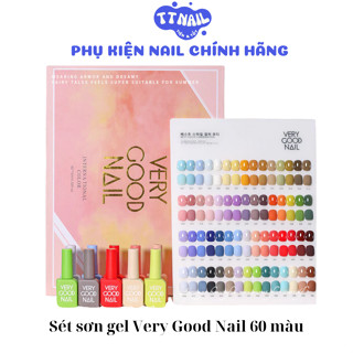 Sét sơn gel Very Good Nail 60 màu - (tặng kèm bảng màu mica + base, top)Phụ kiện nail chính hãng