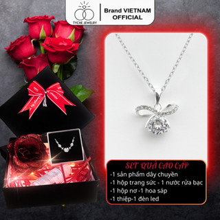  Dây chuyền bạc nữ Tyche Crystal nạm đá ,chốt khóa cao cấp trẻ trung phù hợp đeo đi học đi chơi,đi làm TYCHE JEWELRY 