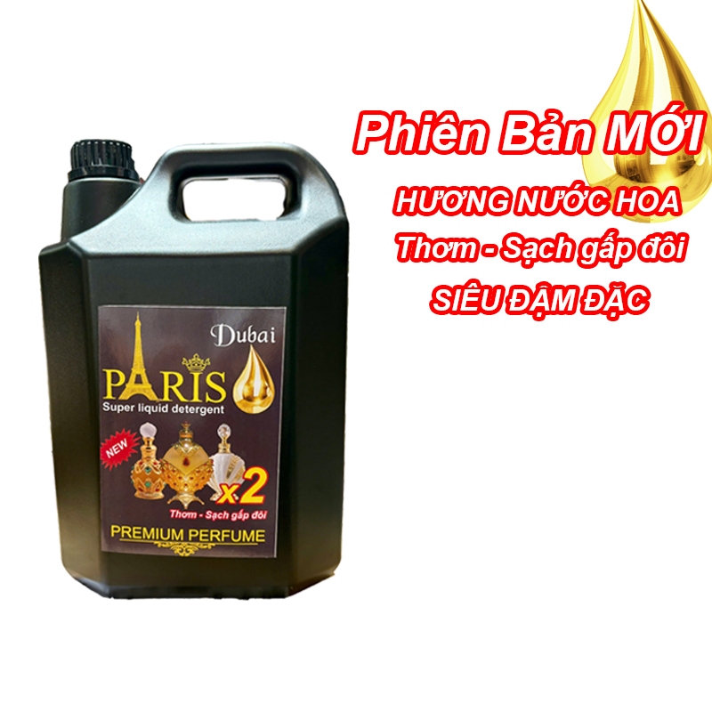 Nước Giặt Paris 5L  Giặt xả Thái Lan - nước giặt thái lan thơm lâu 5000ml
