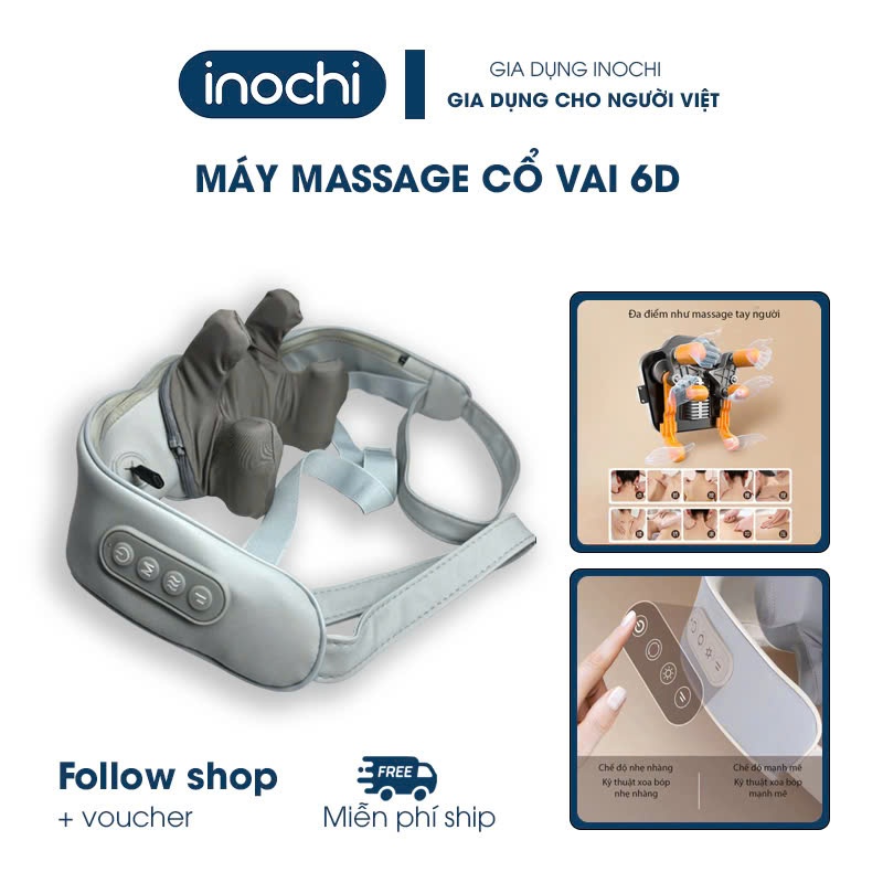 Máy Massage Cổ Vai Gáy 6D Thư Giãn, Cải Thiện Sức Khỏe Tổng Thể Dành Cho Văn Phòng, Người Cao Tuổi