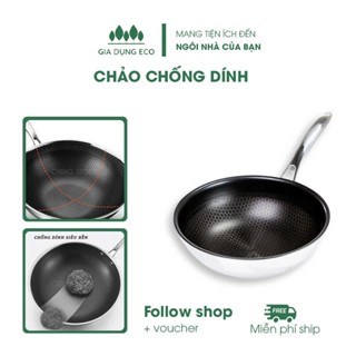 Chảo Chống Dính Sâu Lòng Vân Đá Tổ Ong Hàn Quốc Dùng Được Cho Mọi Loại Bếp Chất Liệu Inox 3 Lớp Cao Cấp Tiện Dụng