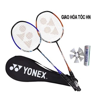 Bộ 2 Vợt Cầu Lông YN Căng Sẵn Khung Crom Siêu Bền Dẻo, Dành Cho Tập Luyện + Tặng Túi Đựng Vợt