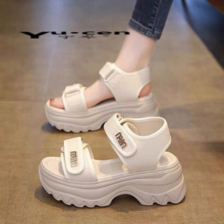 Sandal nữ đế cao quai da trần chỉ Minmin, đế cao 7cm tôn dáng tăng chiều cao Hottrend.