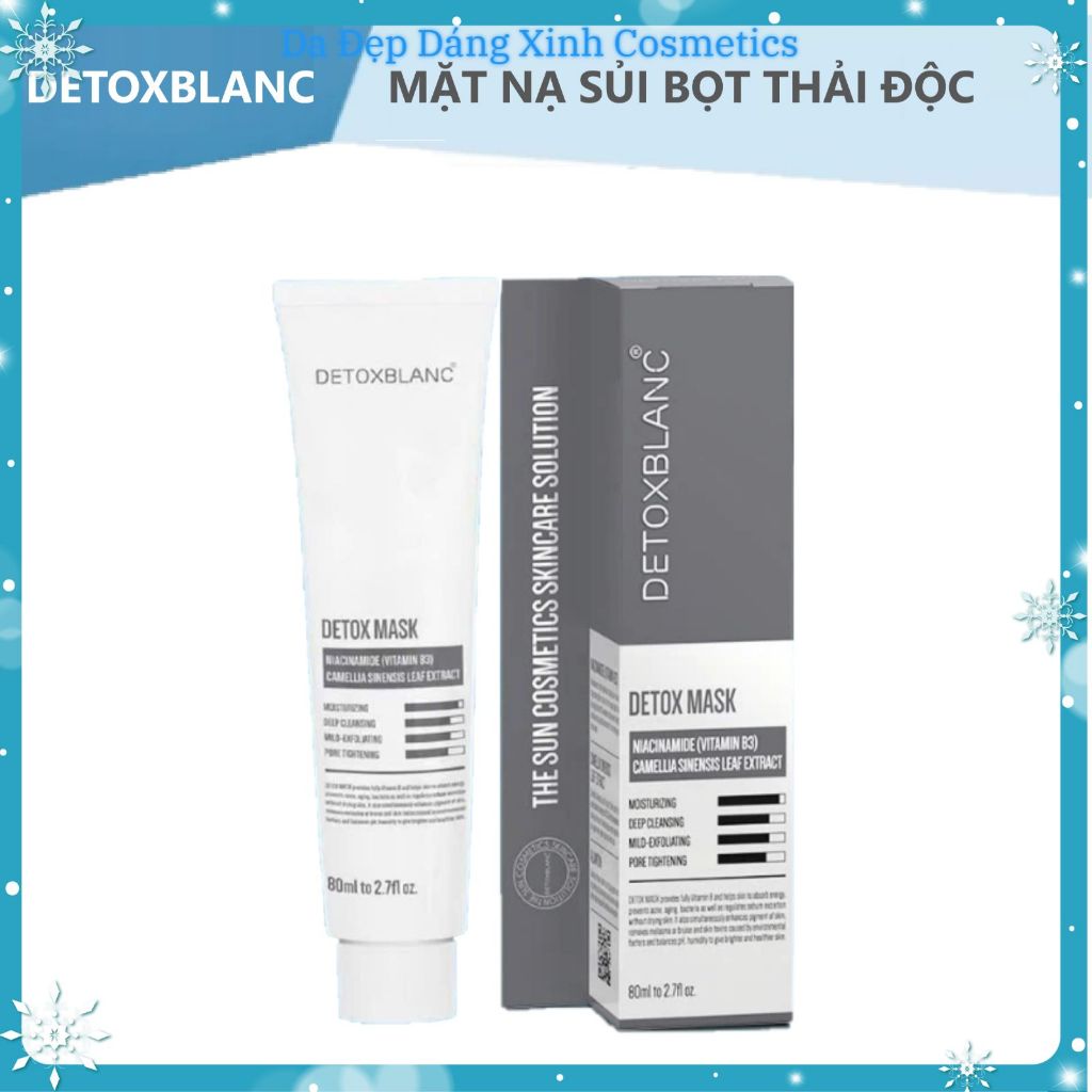 [Chính hãng] Mặt nạ sủi bọt thải độc trắng da ngừa mụn detoxblanc(Detox mask 80ml)