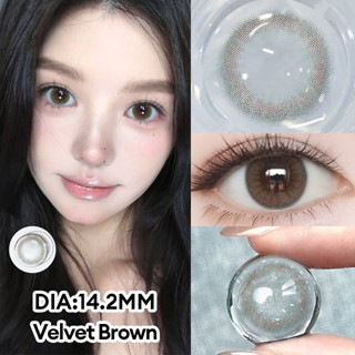   ✅COD   Mystic Eyes kính áp tròng MCK1 Velvet Brown nâu tây 0 độ 14.2mm 